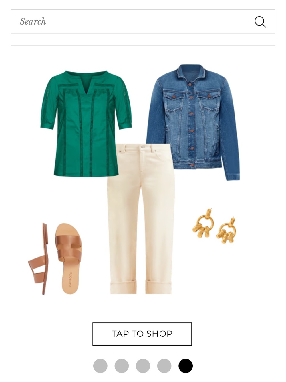 Talbots Cuffed Cream Jeans - Picture 5 of 13